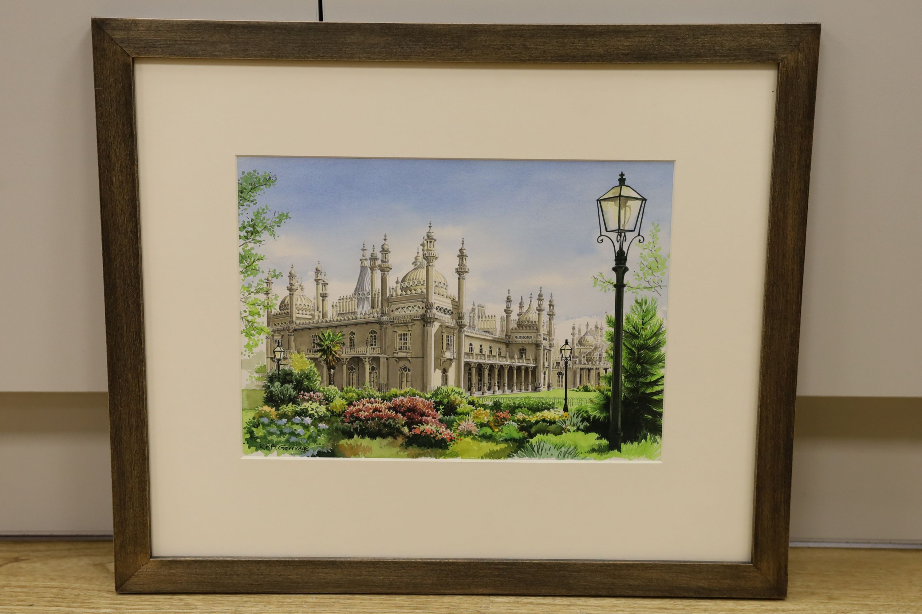 R. P. B. Gorringe, watercolour, The Royal Pavilion at Brighton, signed, 24 x 33cm